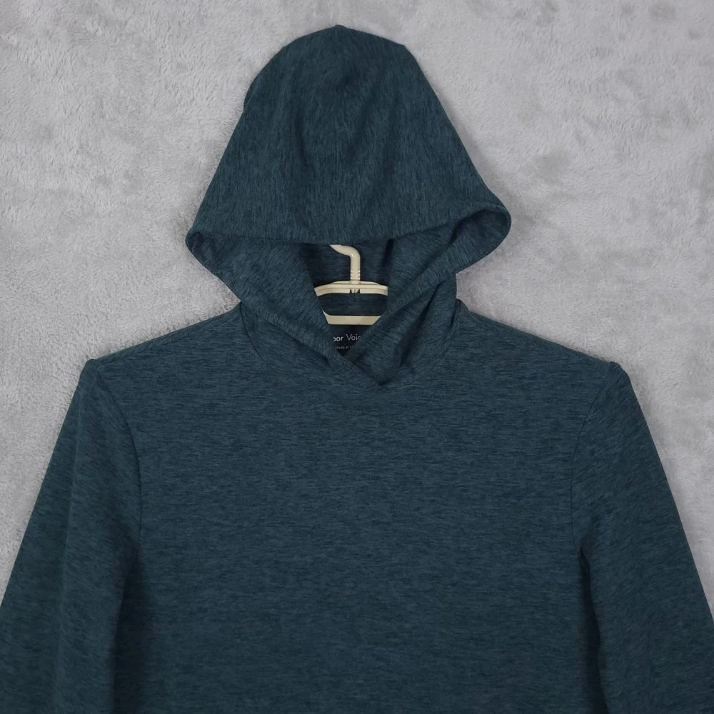 Outdoor Voices Hoodie S Soft Cloud Knit Blue Thumb Holes Kangaroo Pocket Popover